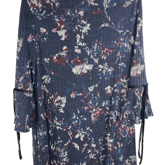 AGB Women Bell Sleeve Round Neck Floral Print Pullover Dress Size M - Picture 7 of 9